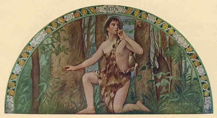 Framed Print : Library of Congress Mural - Miltons Comus Framed Print : Library of Congress Mural - Miltons Comus