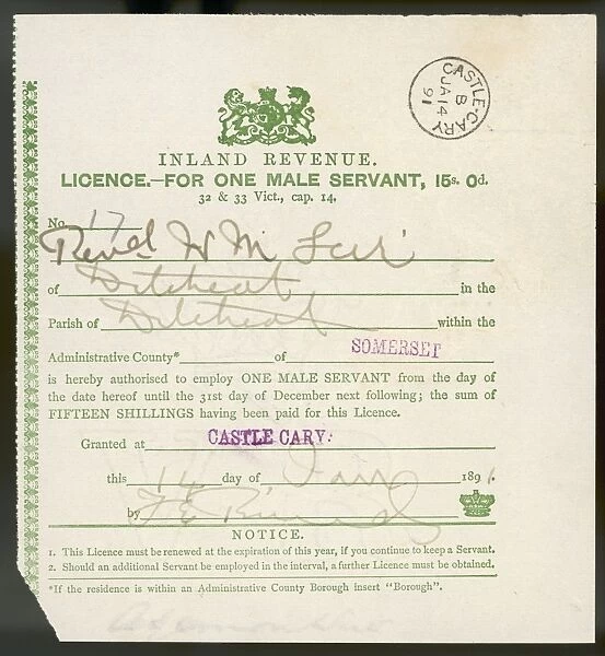 Licence for Servant