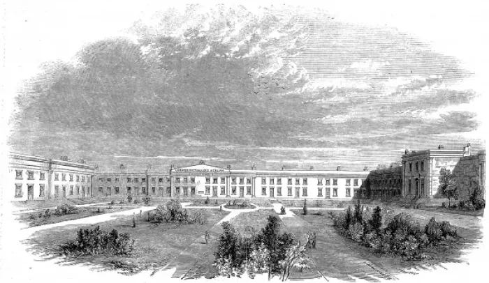 Framed Print : The Licensed Victuallers Asylum, London, 1858 Framed Print : The Licensed Victuallers Asylum, London, 1858