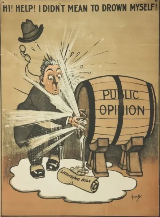 Framed Print : Licensing Bill poster 1908 Framed Print : Licensing Bill poster 1908