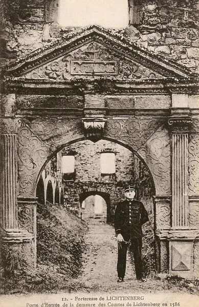 Lichtenberg, France - 16th century entrance to the Castle