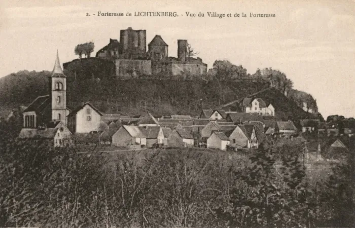 Framed Print : Lichtenberg, France - View of the Village and Castle Framed Print : Lichtenberg, France - View of the Village and Castle