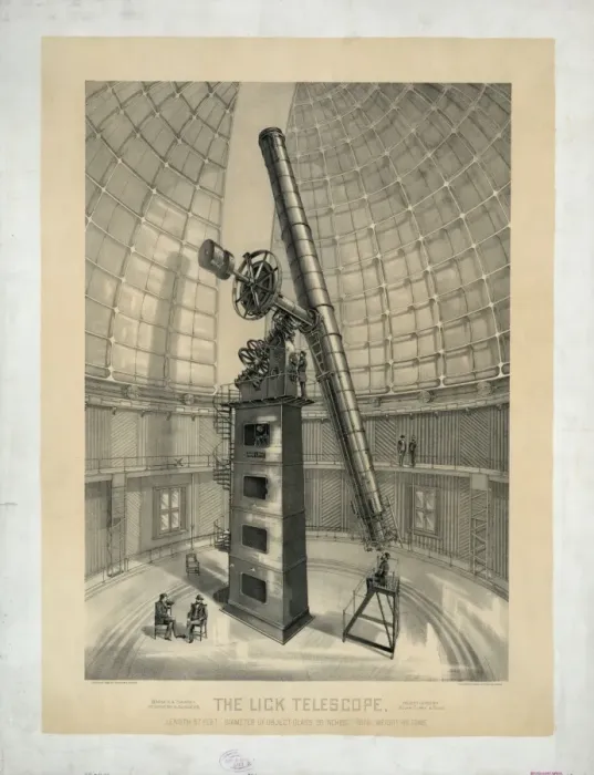 Framed Print : The lick telescope, length 57 feet Framed Print : The lick telescope, length 57 feet