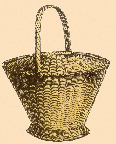 Lidded Wicker Basket Date: 1880