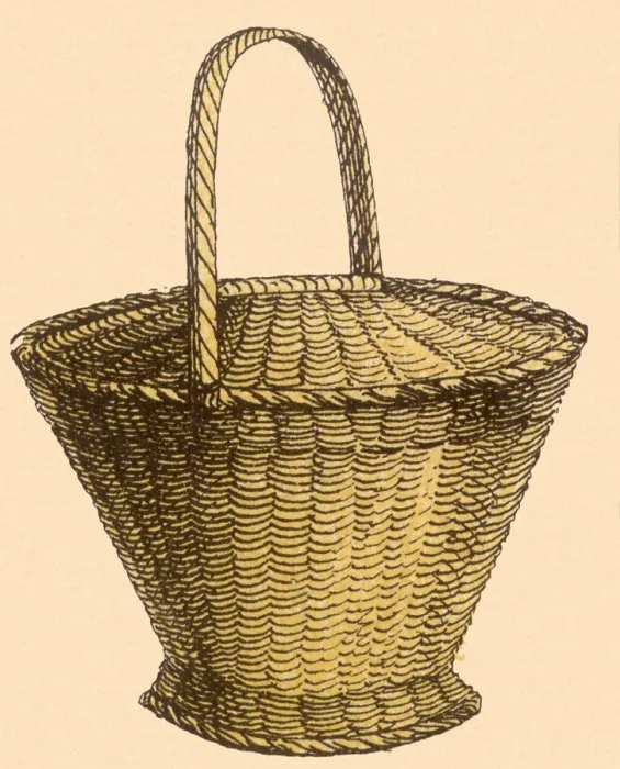 Framed Print : Lidded Wicker Basket Date: 1880 Framed Print : Lidded Wicker Basket Date: 1880