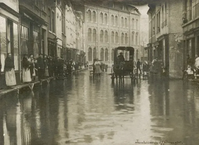 Framed Print : Liege, Belgium - Flood of 1910 Framed Print : Liege, Belgium - Flood of 1910