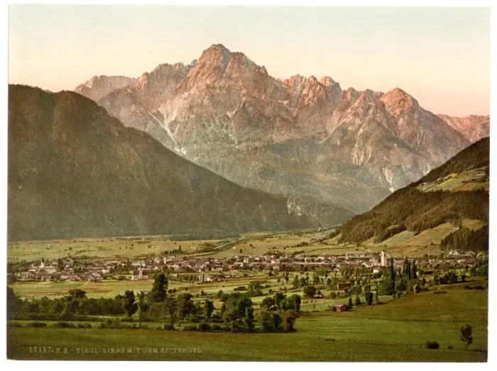 Framed Print : Lienz, with the Spitzkolft (i. e. Spitzkofl), Tyrol, Austro- Framed Print : Lienz, with the Spitzkolft (i. e. Spitzkofl), Tyrol, Austro-