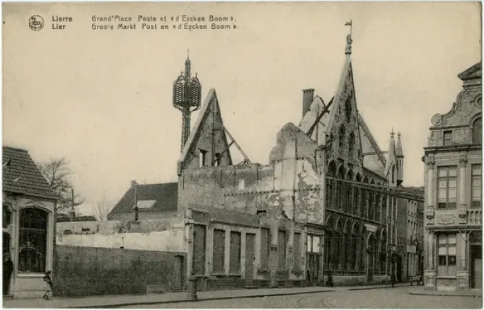 Framed Print : Lier (Lierre), Belgium - Market Place, WW1 Framed Print : Lier (Lierre), Belgium - Market Place, WW1