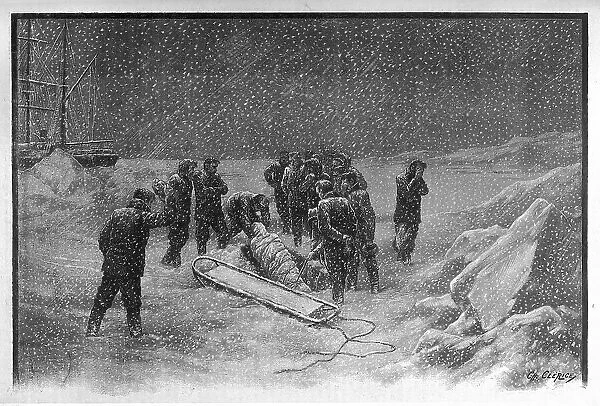 Lieut Adrien de Gerlache Buried in the Ice