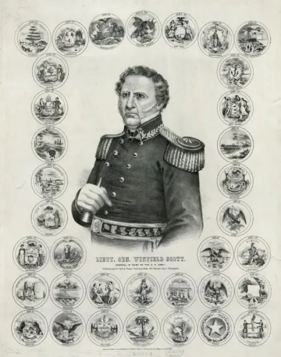 Framed Print : Lieut. Gen. Winfield Scott. General in Chief of the U. S. Arm Framed Print : Lieut. Gen. Winfield Scott. General in Chief of the U. S. Arm