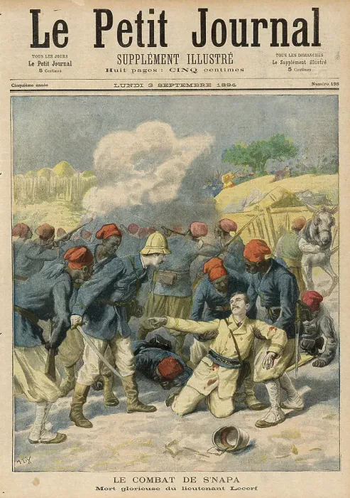 Framed Print : LIEUT LECERF DIES Framed Print : LIEUT LECERF DIES
