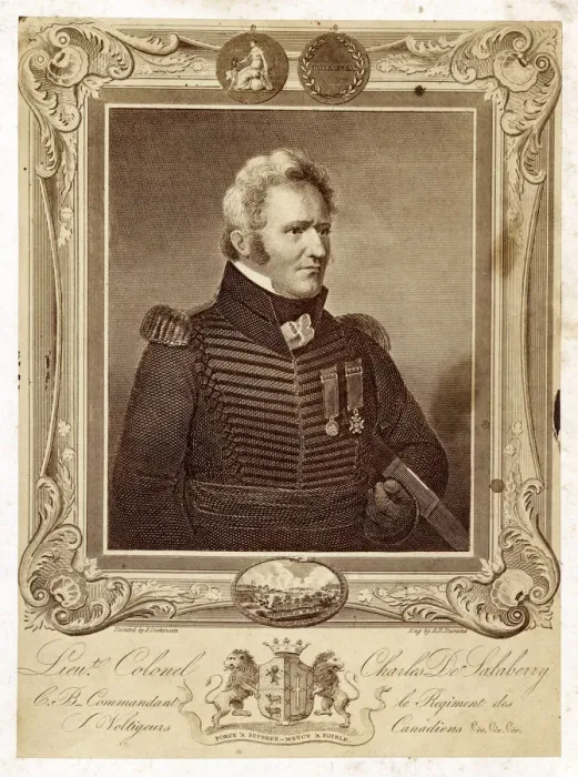 Framed Print : Lieutenant Colonel Charles de Salaberry, British army Framed Print : Lieutenant Colonel Charles de Salaberry, British army