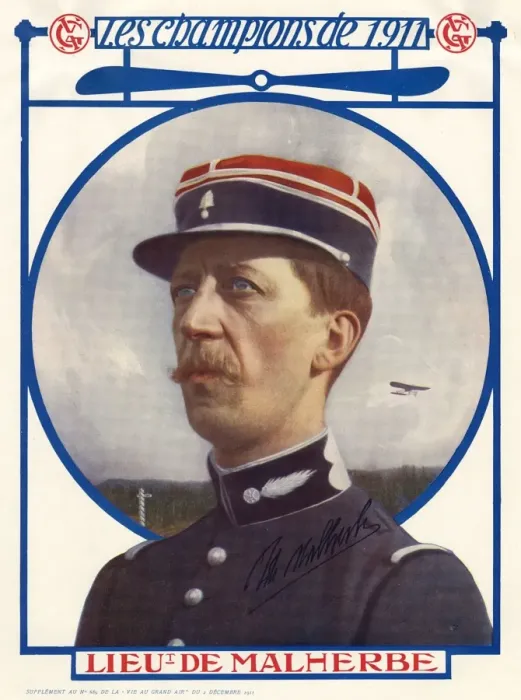 Framed Print : Lieutenant De Malherbe, early aviator Framed Print : Lieutenant De Malherbe, early aviator