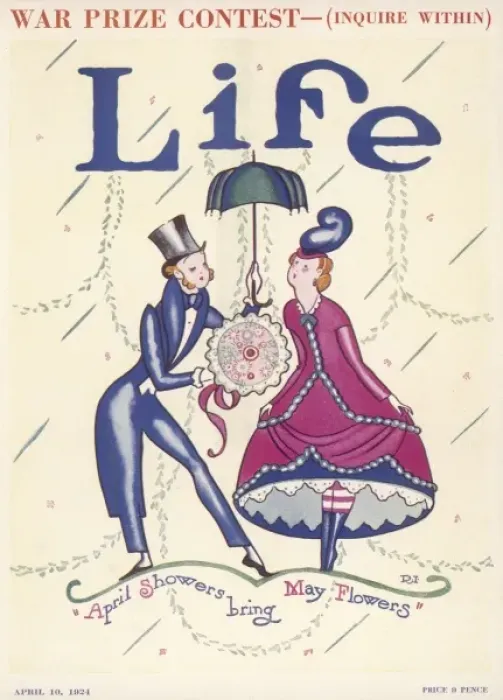 Framed Print : Life / April showers bring May flowers 1924 Framed Print : Life / April showers bring May flowers 1924