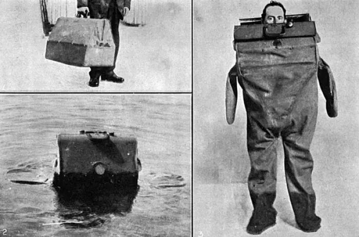 Framed Print : A life bag - life saving device, WW1 Framed Print : A life bag - life saving device, WW1