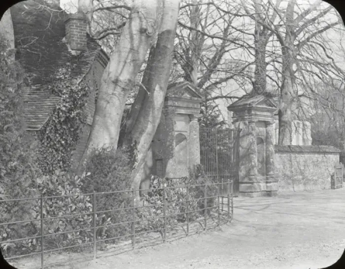 Framed Print : Life of Charles Dickens - Gateway of Old Nunnery near Amesbu Framed Print : Life of Charles Dickens - Gateway of Old Nunnery near Amesbu