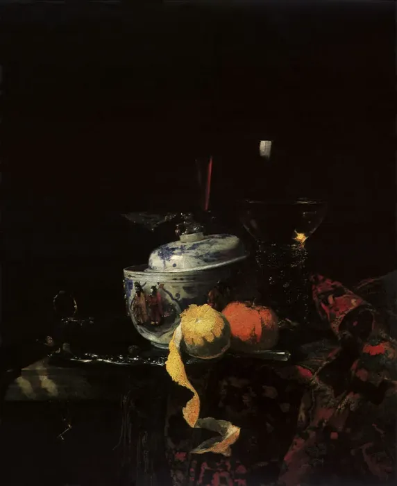 Framed Print : Still Life with Chinese Porcelain Bowl Date: 1662 Framed Print : Still Life with Chinese Porcelain Bowl Date: 1662