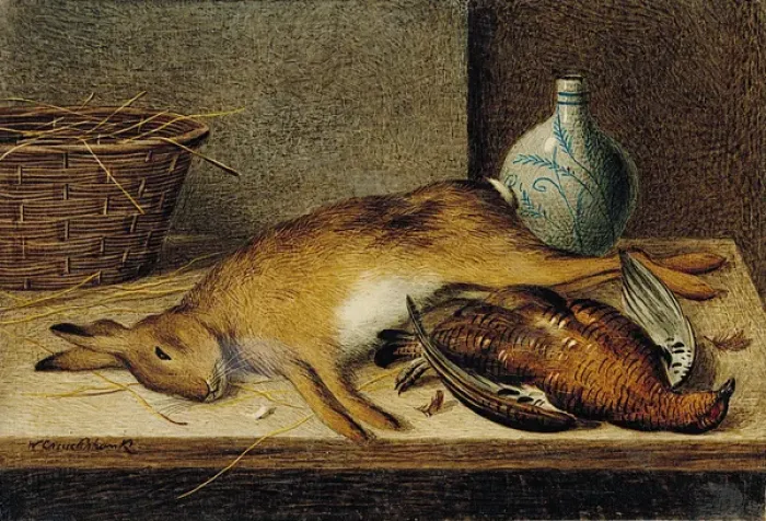 Framed Print : Still Life with Dead Hare and Grouse Framed Print : Still Life with Dead Hare and Grouse