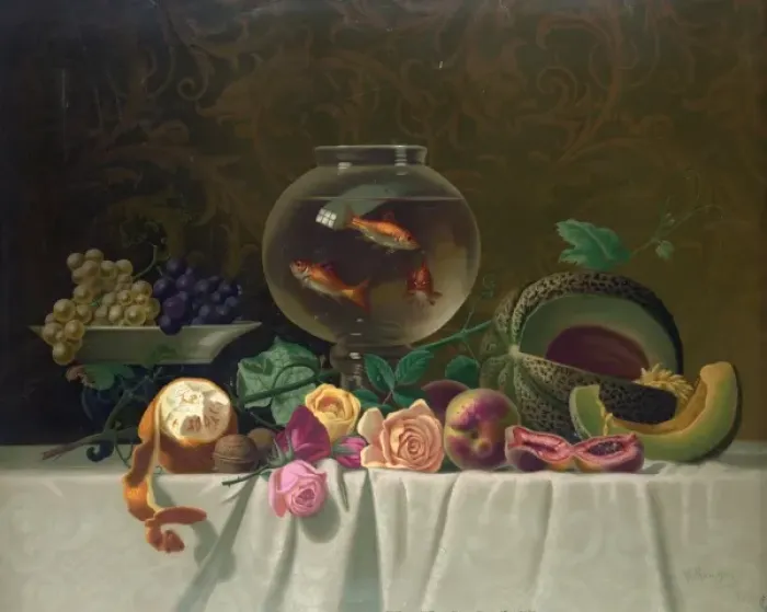 Framed Print : Still life with fish Framed Print : Still life with fish