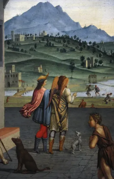 Framed Print : Life of the Young Tobias byFrancesco Granacci (1469-1543) Framed Print : Life of the Young Tobias byFrancesco Granacci (1469-1543)