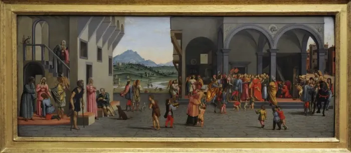 Framed Print : Life of the Young Tobias byFrancesco Granacci (1469-1543) Framed Print : Life of the Young Tobias byFrancesco Granacci (1469-1543)