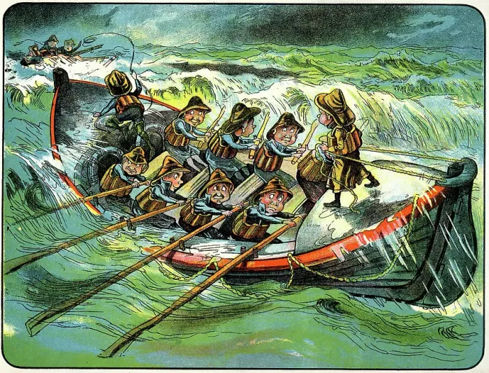 Framed Print : Lifeboat Brownies to the rescue Framed Print : Lifeboat Brownies to the rescue