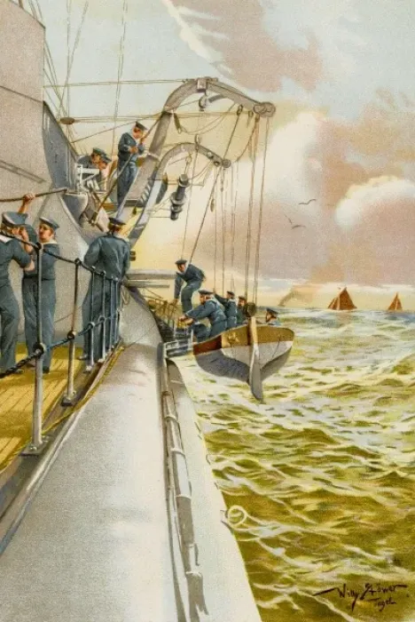Framed Print : Lifeboat Drill, Germany Framed Print : Lifeboat Drill, Germany