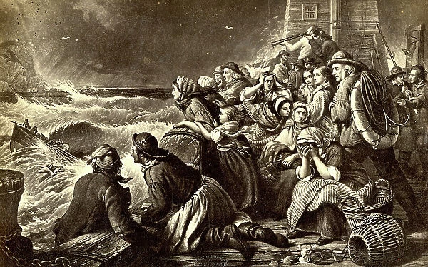 The Lifeboat Going to the Rescue, by Thomas Brooks