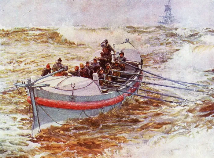 Framed Print : Lifeboat to the rescue in a rough sea Framed Print : Lifeboat to the rescue in a rough sea