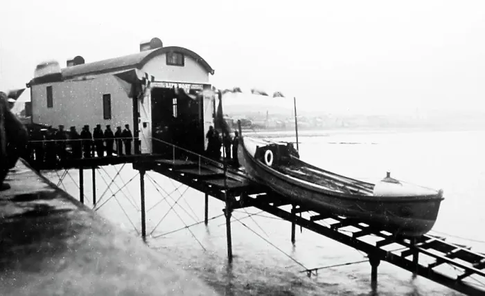 Framed Print : Lifeboat Station, Carrickfergus, Ireland, early 1900s Framed Print : Lifeboat Station, Carrickfergus, Ireland, early 1900s