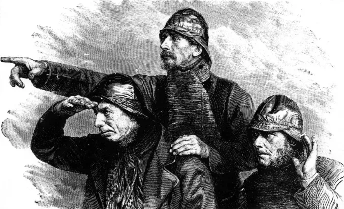 Framed Print : Lifeboatmen, c1870 Framed Print : Lifeboatmen, c1870