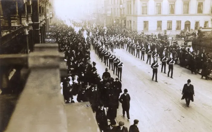Framed Print : Lifeguards marching, Upper Albany Street, NW London Framed Print : Lifeguards marching, Upper Albany Street, NW London
