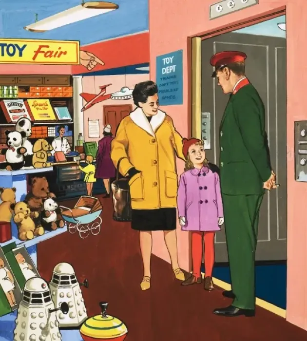 Framed Print : Lift Attendant