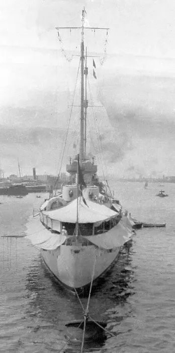 Framed Print : Light Cruiser at anchor Framed Print : Light Cruiser at anchor