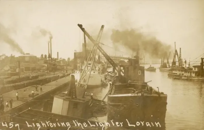 Framed Print : Lightering the Lighter, Lorain Framed Print : Lightering the Lighter, Lorain