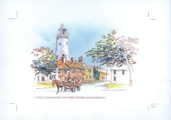 Framed Print : The Lighthouse and East Green, Southwold Framed Print : The Lighthouse and East Green, Southwold