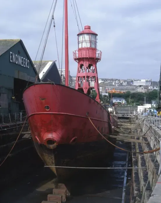 Framed Print : Lightship in dry dock, Cornwall Framed Print : Lightship in dry dock, Cornwall