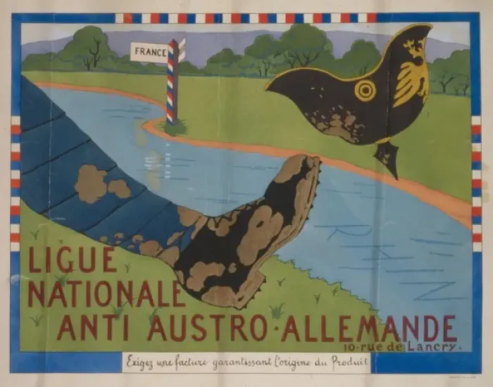 Framed Print : Ligue Nationale anti Austro-Allemande: Exigez une facture ga Framed Print : Ligue Nationale anti Austro-Allemande: Exigez une facture ga