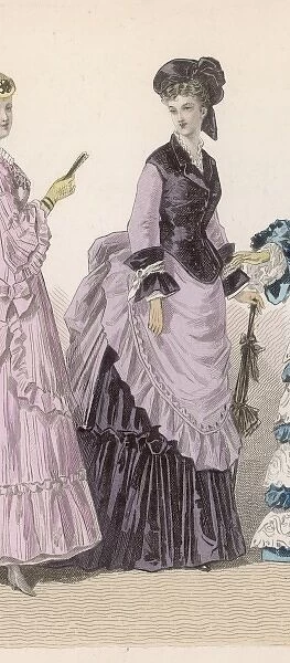 Lilac & Black Dress 1870