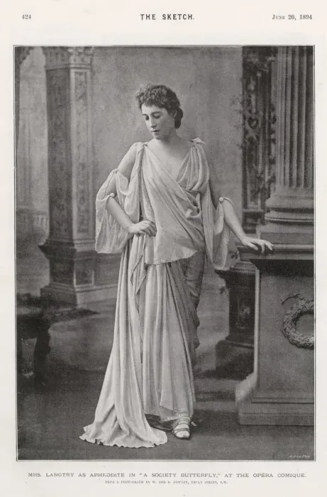 Framed Print : Lily Langtry in A Society Butterfly - photograph by Downey Framed Print : Lily Langtry in A Society Butterfly - photograph by Downey