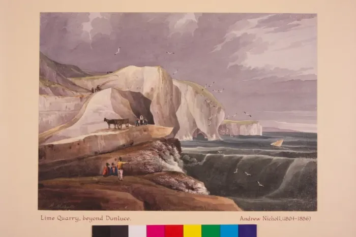 Framed Print : Lime Quarry, beyond Dunluce Framed Print : Lime Quarry, beyond Dunluce