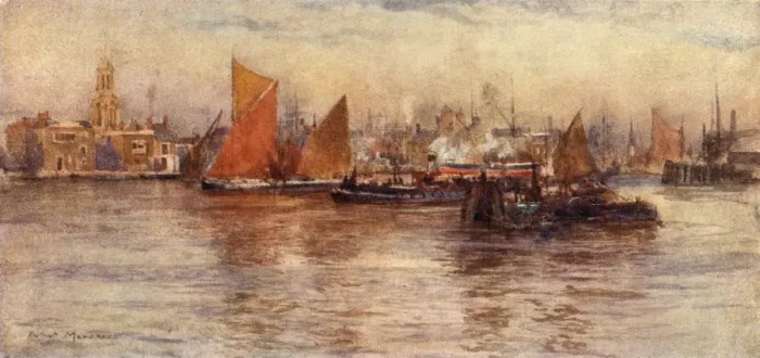 Framed Print : LIMEHOUSE REACH 1905 Framed Print : LIMEHOUSE REACH 1905