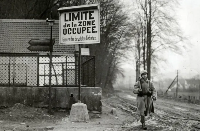 Framed Print : Limit of French Zone in the Ruhr Framed Print : Limit of French Zone in the Ruhr