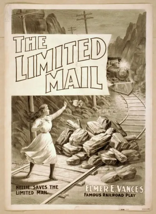 Framed Print : The limited mail Elmer E. Vances famous railroad play Framed Print : The limited mail Elmer E. Vances famous railroad play
