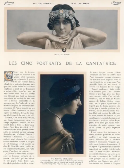 Framed Print : Lina Cavalieri Framed Print : Lina Cavalieri