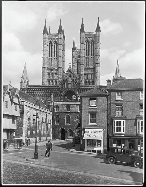 Lincoln Cathedral, England, viewed from The Square