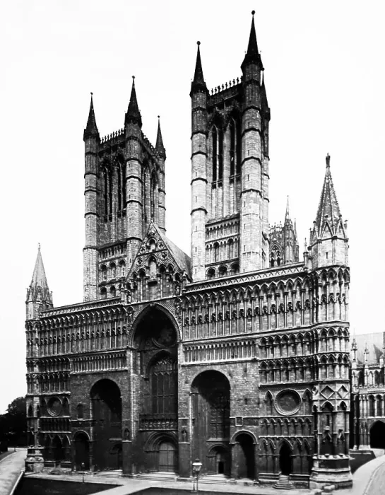 Framed Print : Lincoln Cathedral, Victorian period Framed Print : Lincoln Cathedral, Victorian period