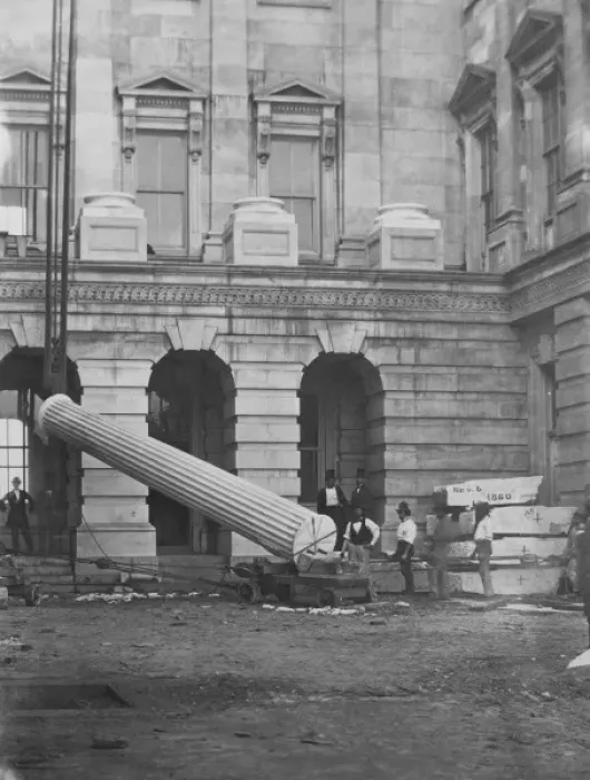 Framed Print : The Lincoln column, first monolith raised, Nov. 1860, Presid Framed Print : The Lincoln column, first monolith raised, Nov. 1860, Presid