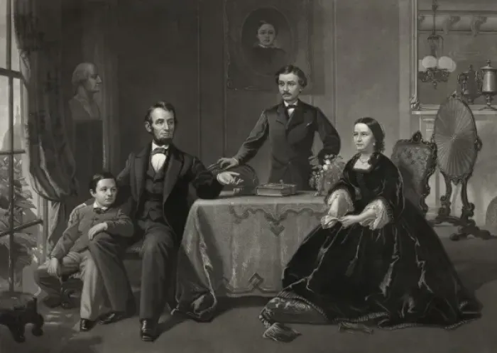 Framed Print : Lincoln and his family Framed Print : Lincoln and his family