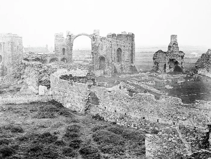 Framed Print : Lindisfarne Abbey, Holy Island, Victorian period Framed Print : Lindisfarne Abbey, Holy Island, Victorian period